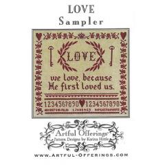 Stickvorlage Artful Offerings - Love Sampler