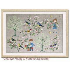 Stickvorlage Perrette Samouiloff - Spring Birds (Ausverkauf)