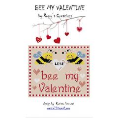 Stickvorlage Romys Creations - Bee My Valentine
