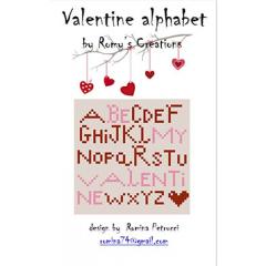 Stickvorlage Romy's Creations - Valentine Alphabet