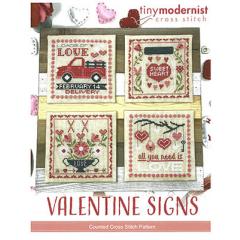 Stickvorlage Tiny Modernist Inc - Valentine Signs
