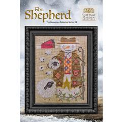 Stickvorlage Cottage Garden Samplings - Snowman Collector 3 - The Shepherd