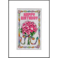 Stickvorlage Xs and Ohs - Geranium - Pink