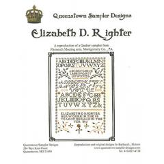 Stickvorlage Queenstown Sampler Designs - Elizabeth D. Righter 1816