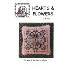 Stickvorlage Rosewood Manor Designs - Hearts & Flowers