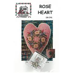 Stickvorlage Rosewood Manor Designs - Rose Heart (w/charm)
