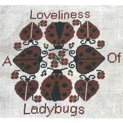 Stickvorlage Samplers Salty Stitcher Designs - Loveliness Of Ladybugs