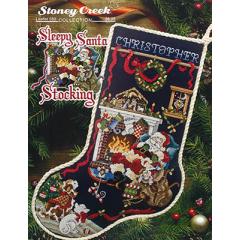 Stickvorlage Stoney Creek Collection - Sleepy Santa Stocking