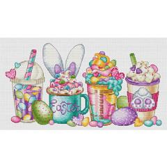 Stickvorlage Les Petites Croix De Lucie - Easter Coffees