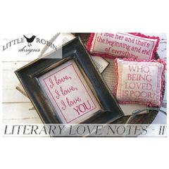 Stickvorlage Little Robin Designs - Literary Love Notes II