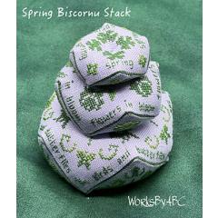 Stickvorlage Works by ABC - Spring Biscornu Stack