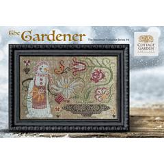 Stickvorlage Cottage Garden Samplings - Snowman Collector 6 - The Gardener