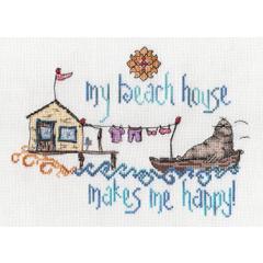 Stickvorlage MarNic Designs - My Beach House Makes Me Happy