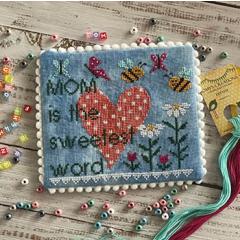 Stickvorlage Romys Creations - Mom The Sweetest Word