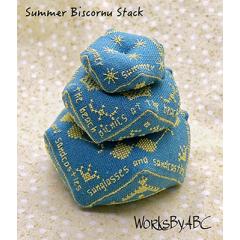 Stickvorlage Works by ABC - Summer Biscornu Stack