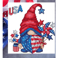 Stickvorlage Les Petites Croix De Lucie - Patriotic Gnome