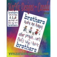 Stickvorlage MarNic Designs - Brothers Make Me Happy