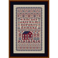 Stickvorlage Happiness Is Heartmade - Red House Patriotic Sampler