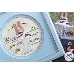 Stickvorlage Lindy Stitches - American Avocet Bird Crush Club