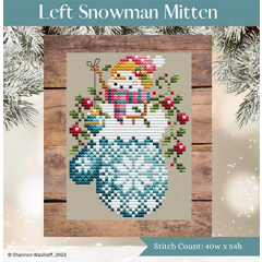 Stickvorlage Shannon Christine Designs - Left Snowman Mitten