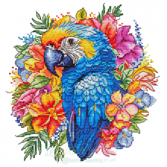 Stickvorlage Les Petites Croix De Lucie - Tropical Parrot
