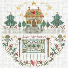 Stickvorlage Imaginating - Holiday Quilt Cottage
