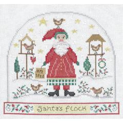 Stickvorlage Imaginating - Santas Flock Snow Globe
