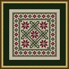 Stickvorlage Happiness Is Heartmade - Celtic Poinsettias For Christmas