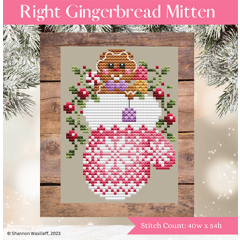 Stickvorlage Shannon Christine Designs - Right Gingerbread Mitten