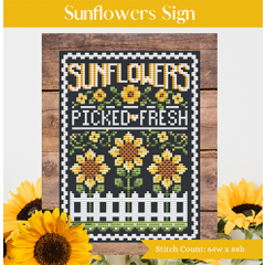 Stickvorlage Shannon Christine Designs - Sunflower Sign