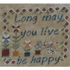 Stickvorlage Romy's Creations - Long May You Live And Be Happy