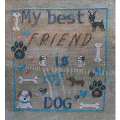 Stickvorlage Romy's Creations - My Best Friend Is My Dog