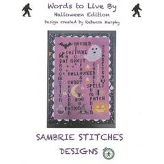 Stickvorlage SamBrie Stitches Designs - Words To Live By - Halloween Edition
