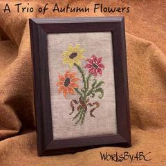 Stickvorlage Works by ABC - Trio Of Autumn Flowers