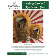 Stickvorlage Rebel Stitcher Designs - Carnival Knockdown Owl
