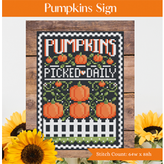 Stickvorlage Shannon Christine Designs - Pumpkins Sign