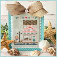 Stickvorlage Country Cottage Needleworks - Beach Boardwalk - Salt Water Taffy Shop