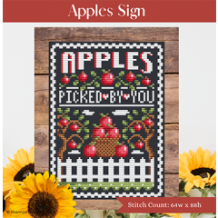 Stickvorlage Shannon Christine Designs - Apples Sign