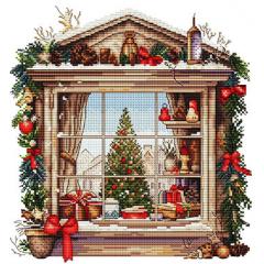 Stickvorlage Les Petites Croix De Lucie - Christmas Window