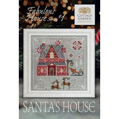 Stickvorlage Cottage Garden Samplings - Fabulous House Series 1 - Santas House