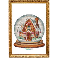 Stickvorlage Les Petites Croix De Lucie - Snow Ball Gingerbread House