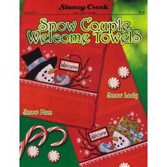 Stickvorlage Stoney Creek Collection - Snow Couple Welcome Towels