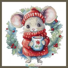 Stickvorlage Les Petites Croix De Lucie - Christmas Mouse