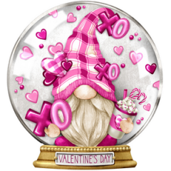 Needle Minder - Snow Globe Valentine Gnome