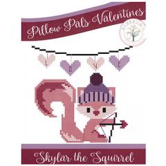 Stickvorlage Anabellas - Skylar The Squirrel - Pillow Pals Valentines