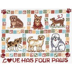 Stickvorlage Imaginating - Love Has Four Paws