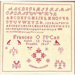 Stickvorlage Queenstown Sampler Designs - Frances O. McCall 1857
