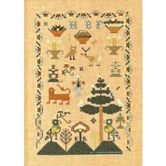 Stickvorlage Queenstown Sampler Designs - HBF, Newburyport, MA c.1789