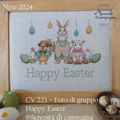 Stickvorlage Serenita Di Campagna - Foto Di Gruppo (Happy Easter)