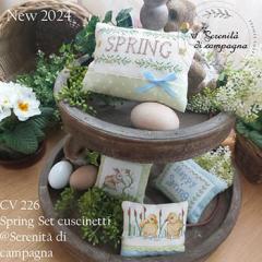 Stickvorlage Serenita Di Campagna - Spring Set Cuscinetti
